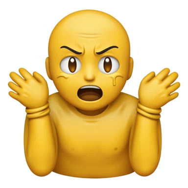 emoji strangling itself with its hands sticker
