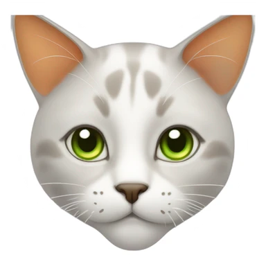 cat with white nose, green eyes and orange ears sticker