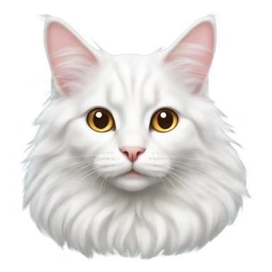 turkish angora cute realistic cat sticker