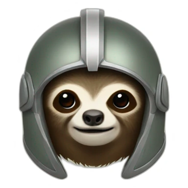 sloth wearing spartan helmet sticker