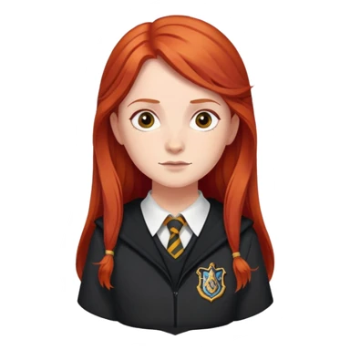 Ginny Weasley in harry potter, wear hogwarts uniform sticker