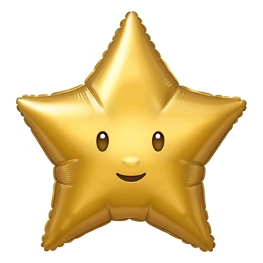 ballon gold star sticker
