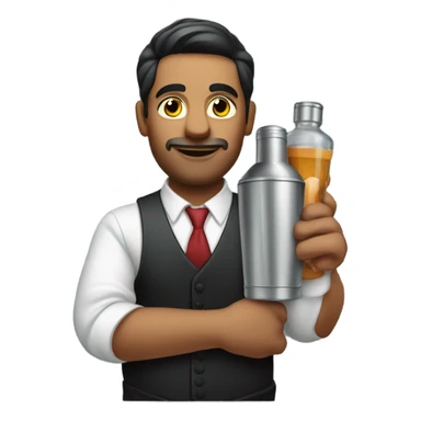 Bartender with shaker sticker