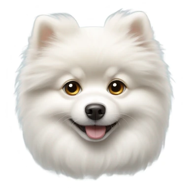 White Pomeranian dog puppy sticker