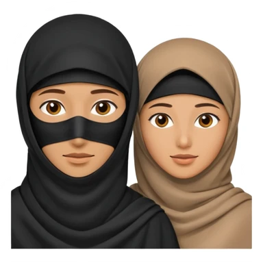 muslim couple, a man and a woman in niqab and the man? sticker