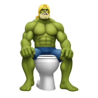 Hulk hogan sitting on the toilet  sticker