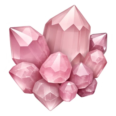 Rose quartz crystal cluster sticker