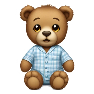 teddy bear wearing pyjamas  sticker