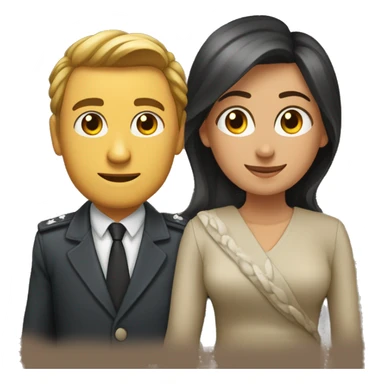 muž a žena vyrezávajú dyňu sticker