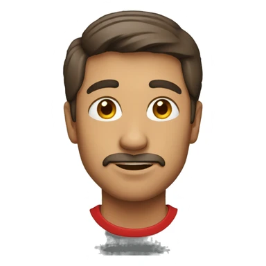 A man wearing red t-shirt sticker