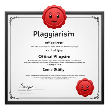 certificado antiplagio sticker