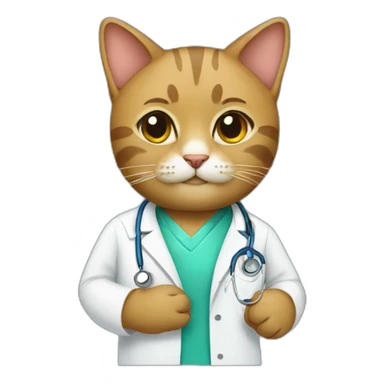 Cat doctor sticker