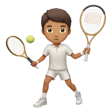 Boy playing Tennis sticker