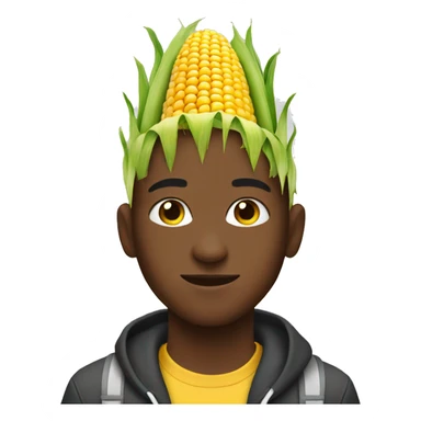 Teen with a corn  sticker