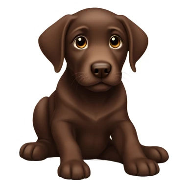 Chocolate Labrador puppy sticker