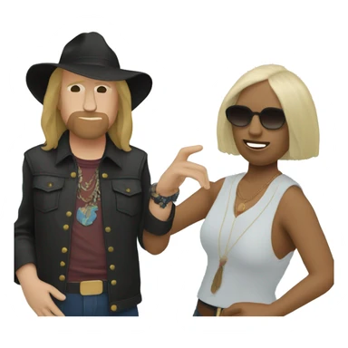 Karen Brookens with Tom Petty at the ocean sticker