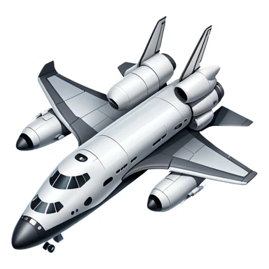 An icon featuring a collage of a space shuttle, a drone, and an airplane, symbolizing aerospace technology. The design includes rocket engines, wings, and flight paths, representing advancements in aviation and space exploration. Transparent background highlights cutting-edge aerospace engineering. sticker