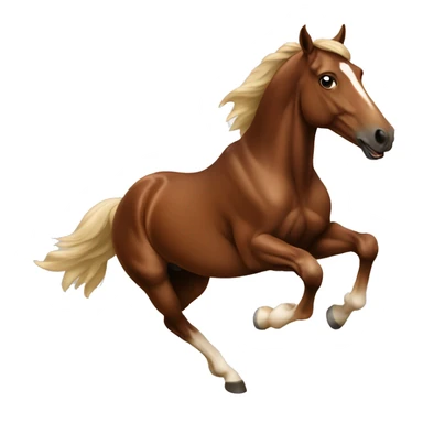 Brown horse jumping sticker