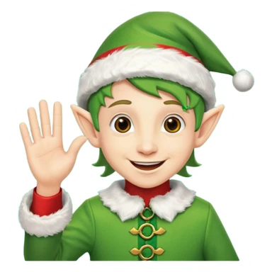 christmas elf wave sticker