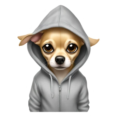 chihuahua wearing hoodie  sticker