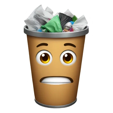 man in a trash can  sticker