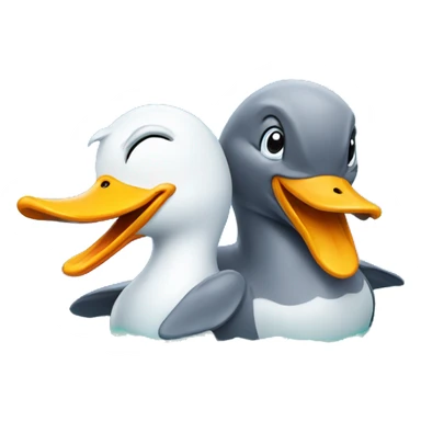 duck and a dolphin sticker