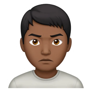 a violent black-haired Asian man sticker