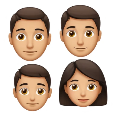 a happy and a sad spanish emoji sticker