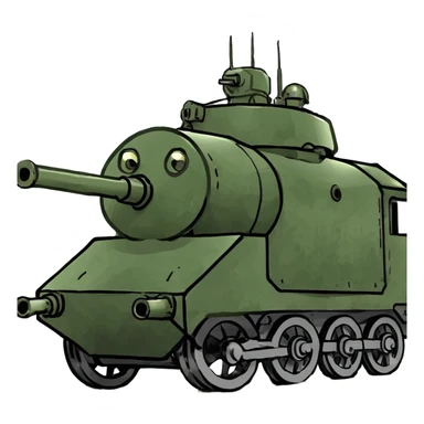 Armored train from Russian Civil War 1918 with artillery guns sticker