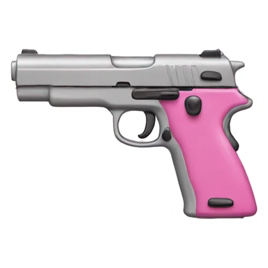 pink gun  sticker