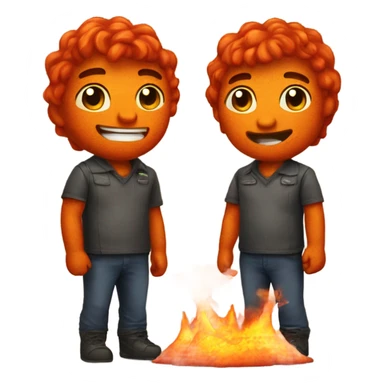 Love you/lava you sticker