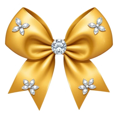 A diamonted cheer bow in gold just diamonte in middle tiny ones sticker
