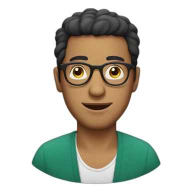 moroccan guy with glasses  sticker