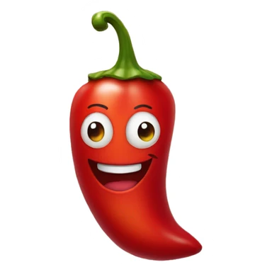 red chili pepper smiling sticker