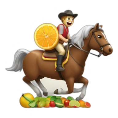 Jinete y caballo saltando un obstáculo sticker