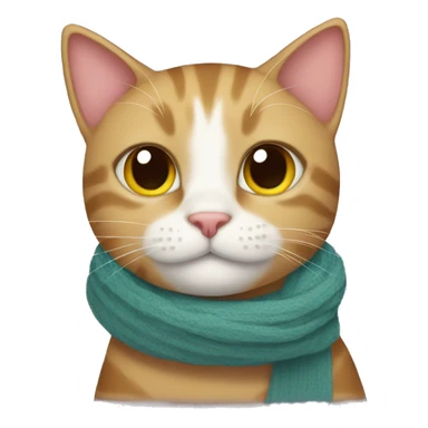 Cat with scarf sticker