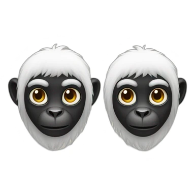 white monkey vs black monkey sticker