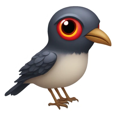 A bird with red eyes sticker