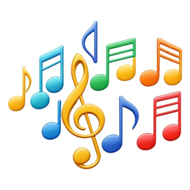 signos de musica de colores sticker