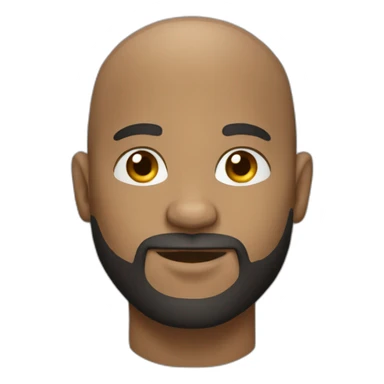 bald light skin black man with beard sticker