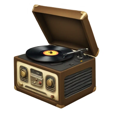 Vintage vinyl record player  sticker