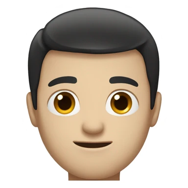 white guy with black hair sticker