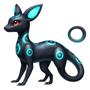 Nebulae Salandit-Umbreon-Fakémon-hybrid-creature (full body)  sticker