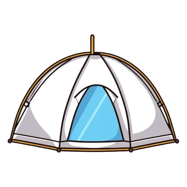 elegant dome tent with panoramic windows and luxury interior sticker
