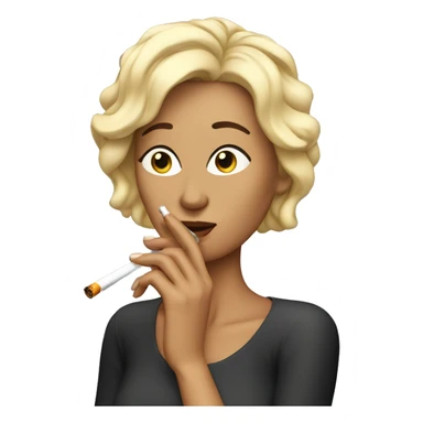 Woman smoking cigarette  sticker