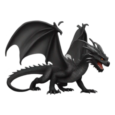 Dragon black sticker
