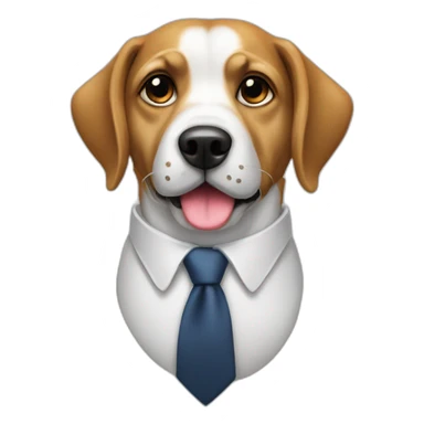 Chien avec cravate  sticker