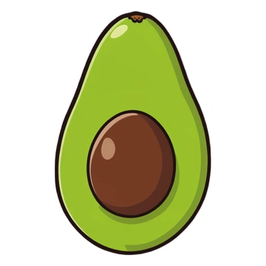 whole uncut avocado showing exterior sticker