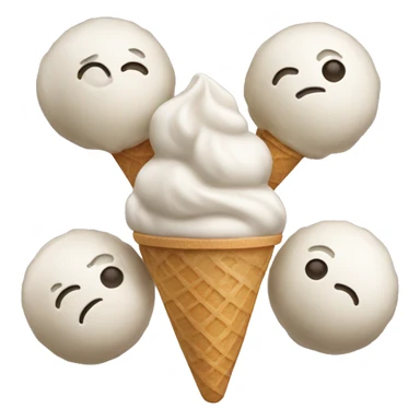 3 balls of ice cream sticker