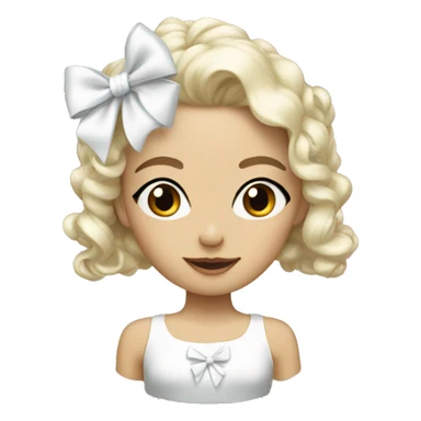 White coquette bows  sticker